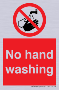 No hand washing